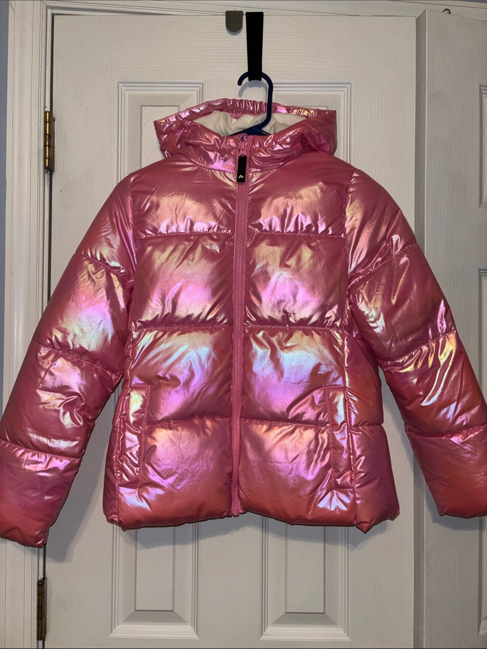 Ozark Trail Iridescent Pink Hooded Puffer Jacket